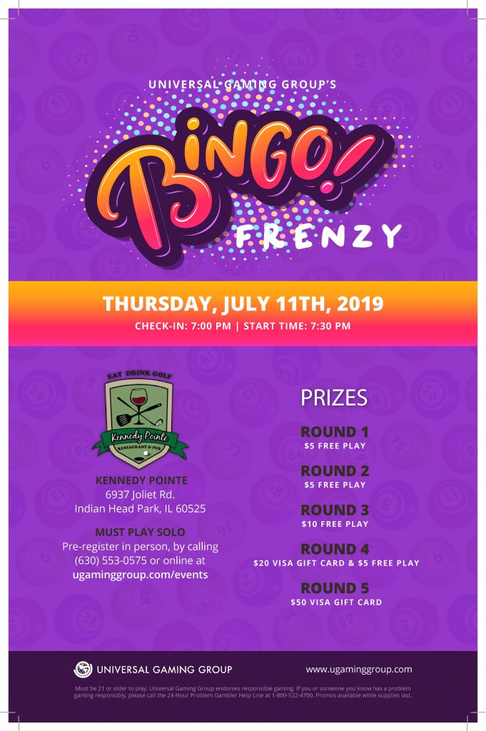 Bingo Frenzy @ Kennedy Pointe | Universal Gaming Group