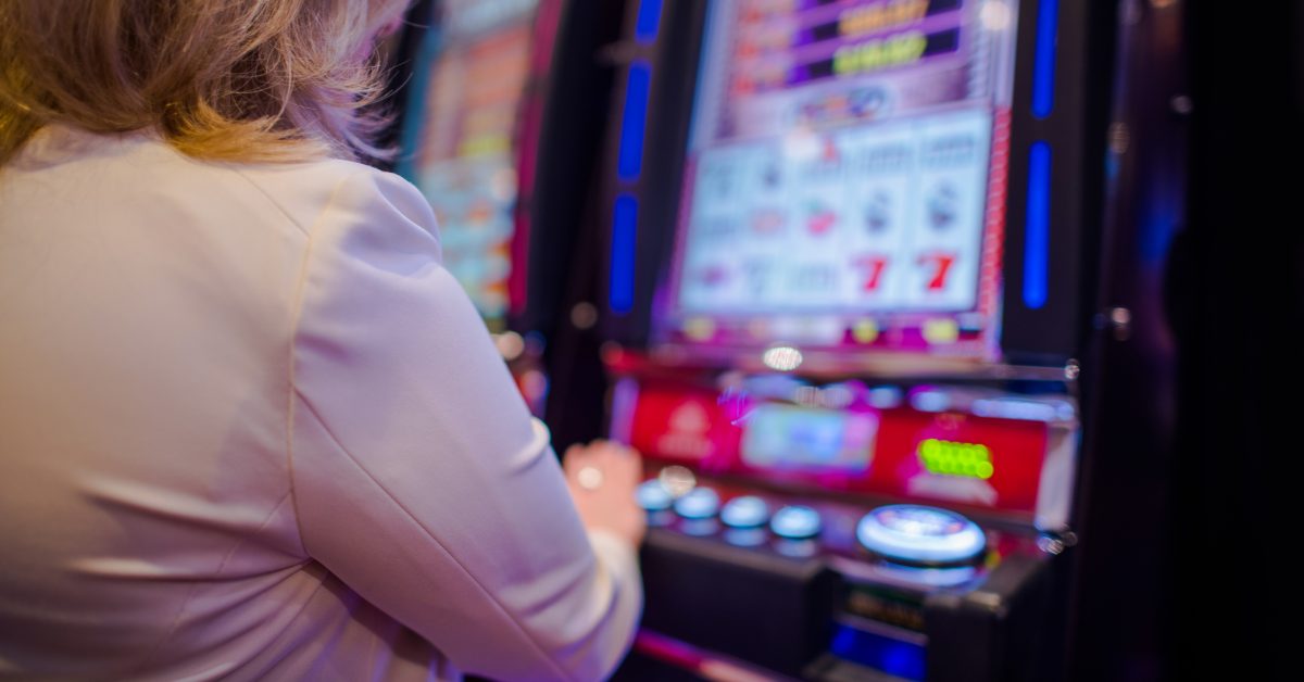 Woman Playing in the Casino